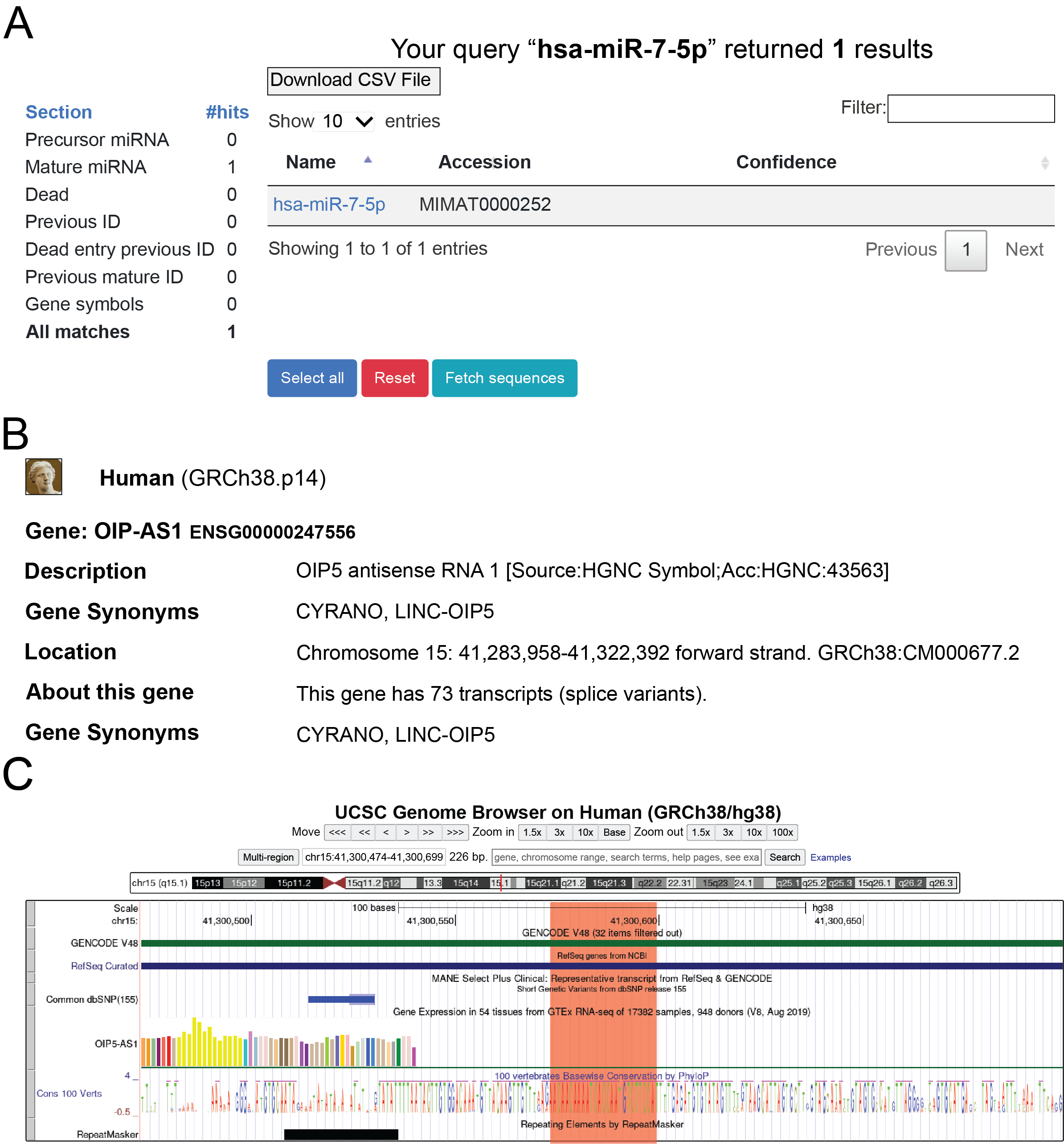 Example external resources linked from CLASH results table